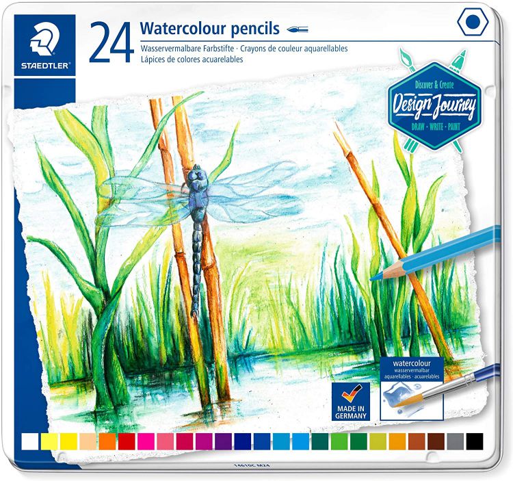 ΜΟΛΥΒΙΑ WATERCOLOUR ΣΕΤ 24ΤΕΜ ΣΕ ΜΕΤΑΛΛΙΚΗ ΚΑΣΕΤΙΝΑ STAEDTLER